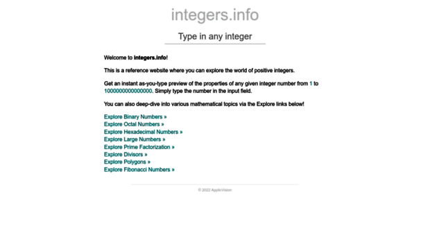 integers.info