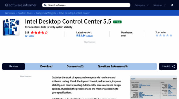 intel-desktop-control-center.software.informer.com