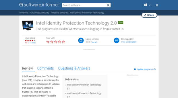 intel-identity-protection-technology.software.informer.com