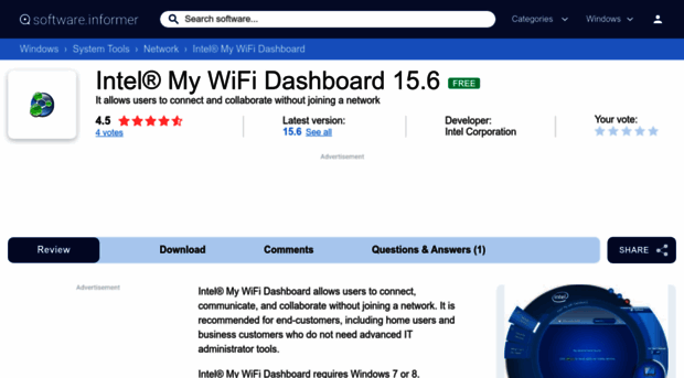 intel-my-wifi-dashboard.software.informer.com