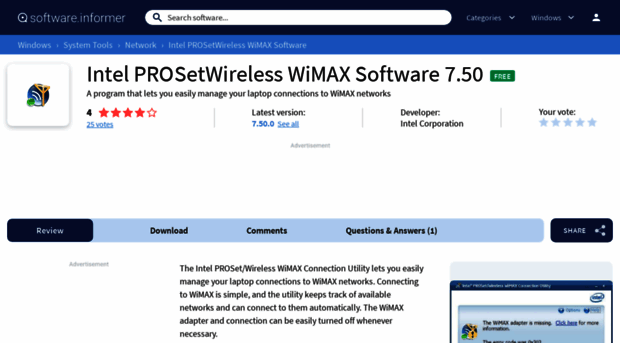 intel-prosetwireless-wimax-software.software.informer.com