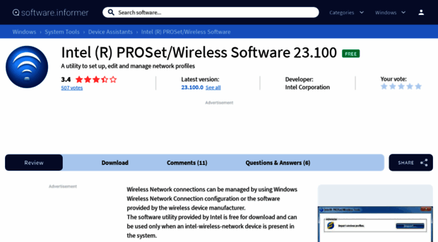 intel-r-proset-wireless-software.software.informer.com