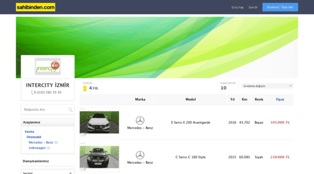 intercityizmir.sahibinden.com