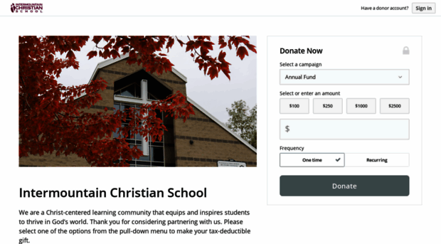 intermountainchristian.kindful.com