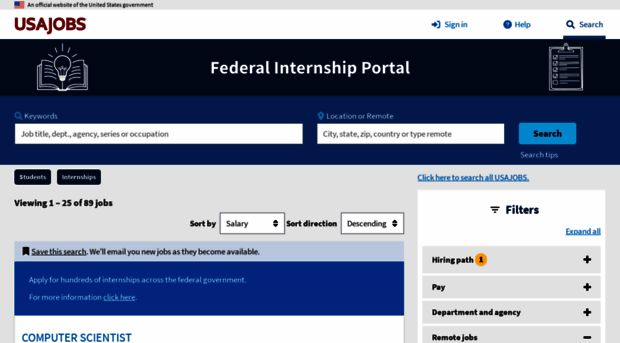 intern.usajobs.gov