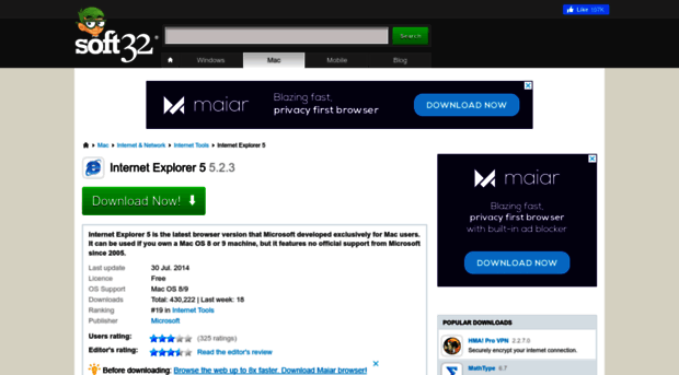 internet-explorer-for-mac.soft32.com