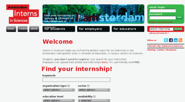 internsinsciences.nl