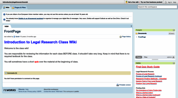 introductorylegalresearchsarah.pbworks.com
