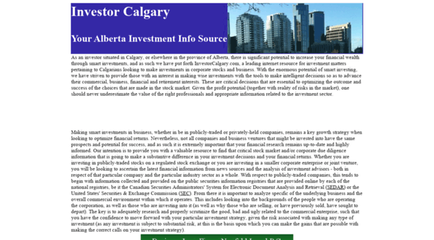 investorcalgary.com