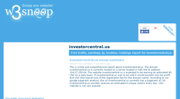 investorcentral.us.w3snoop.com