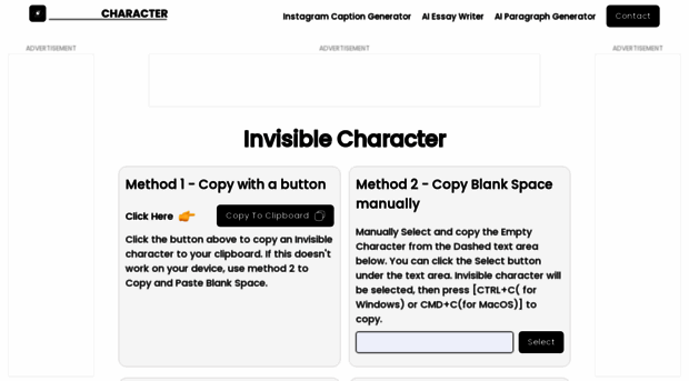 invisible-character.net