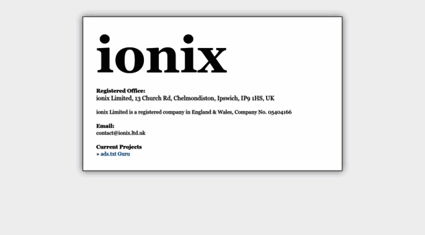 ionix.ltd.uk