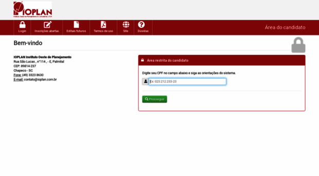ioplan.areadocandidato.com.br