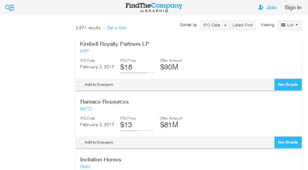 ipo.findthecompany.com