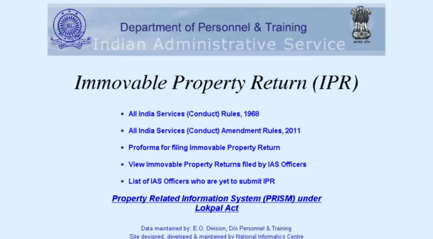 ipr.ias.nic.in