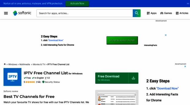 iptv-free-channel-list.en.softonic.com