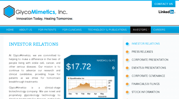 ir.glycomimetics.com