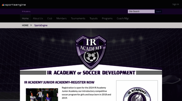 iracademysoccer.com