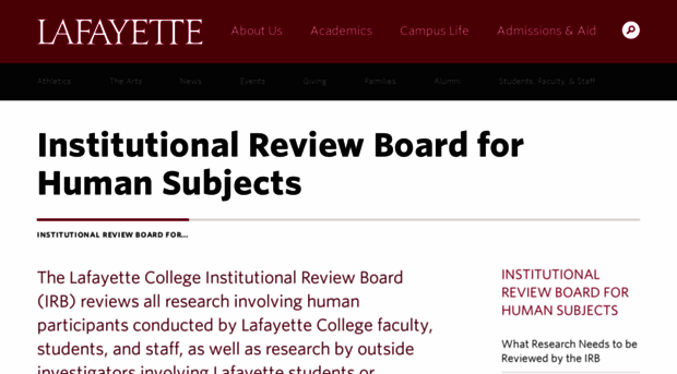 irb.lafayette.edu