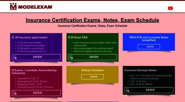 irda.modelexam.in
