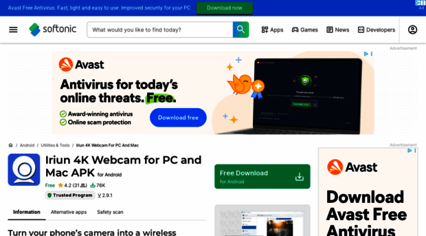 iriun-4k-webcam.en.softonic.com