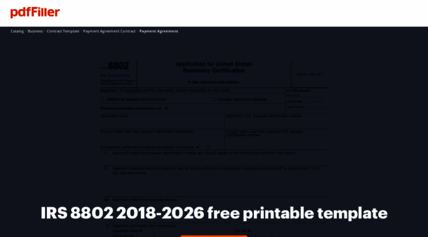 Irs form 8802 pdffiller 2018 2022 Form IRS 8802 Fill O IRS 