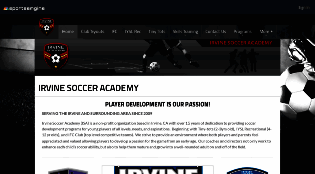 irvinesocceracademy.com