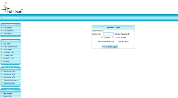 ishika.poweredsms.com