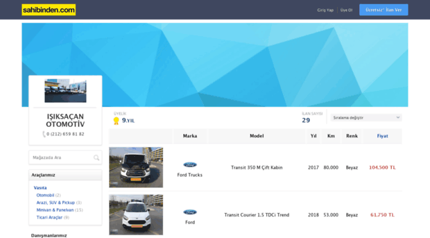 isiksacanotomotiv.sahibinden.com