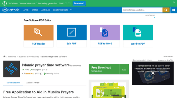 islamic-prayer-time-software.en.softonic.com