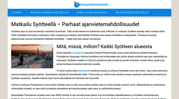 isosyotteenmatkailu.fi