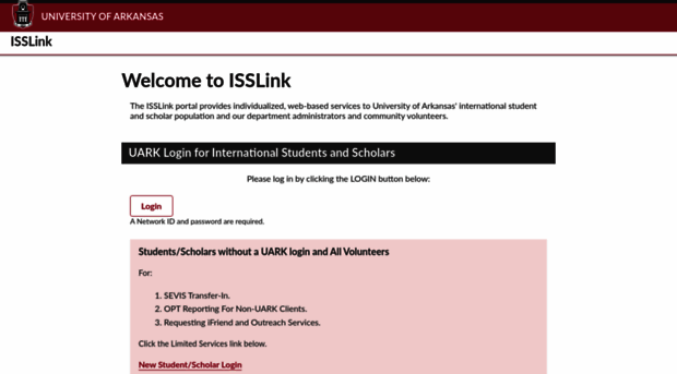 isslink.uark.edu