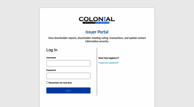 issuer.colonialstock.com