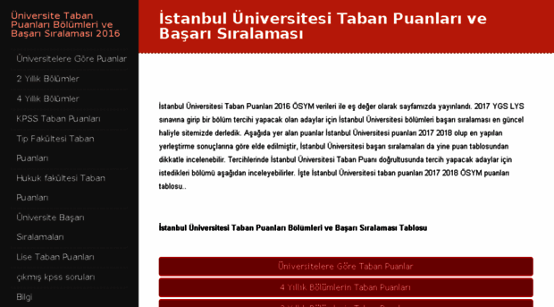 istanbul-universitesi.taban-puanlari.com