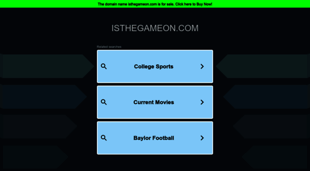 isthegameon.com