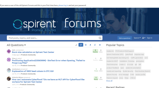 itestforums.spirent.com