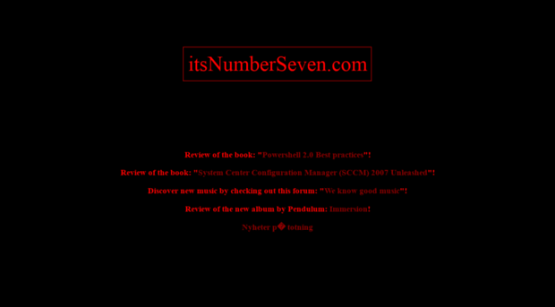 itsnumberseven.com