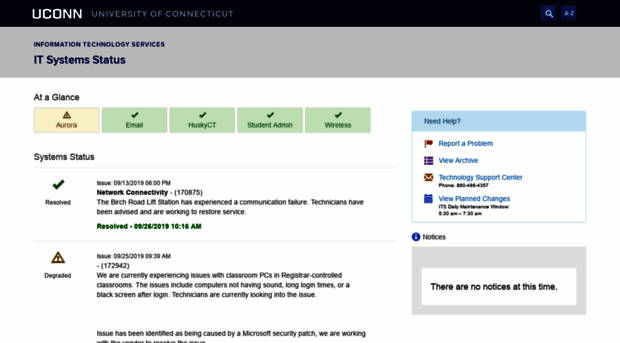 itstatus.uconn.edu