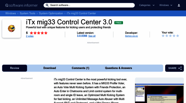 itx-mig33-control-center.software.informer.com