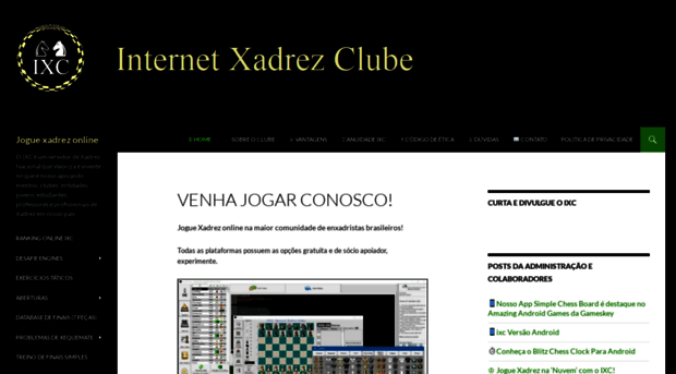 Jogue xadrez online  O IXC é um servidor de Xadrez Nacional que Valoriza e  investe no que é nosso apoiando eventos, clubes, entidades, jovens,  estudantes, professores e profissionais de Xadrez em