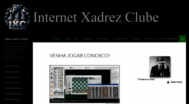 Jogue xadrez online  O IXC é um servidor de Xadrez Nacional que