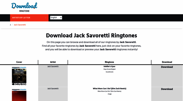 jacksavoretti.download-ringtone.com