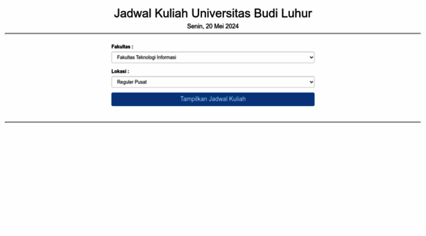 jadwal.budiluhur.ac.id