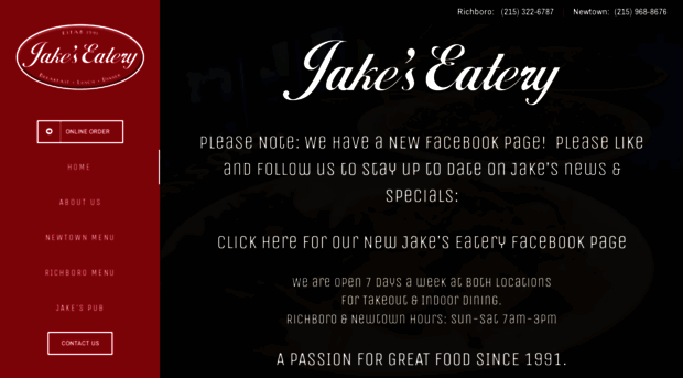 jakeseatery.com