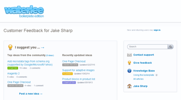 jakesharp.uservoice.com