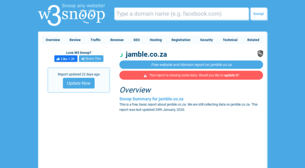 jamble.co.za.w3snoop.com