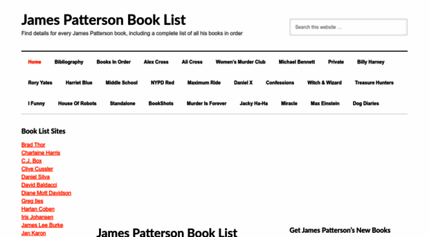 jamespattersonbooklist.com