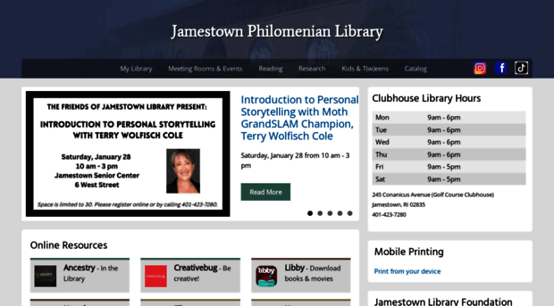 jamestownphilomenianlibrary.org