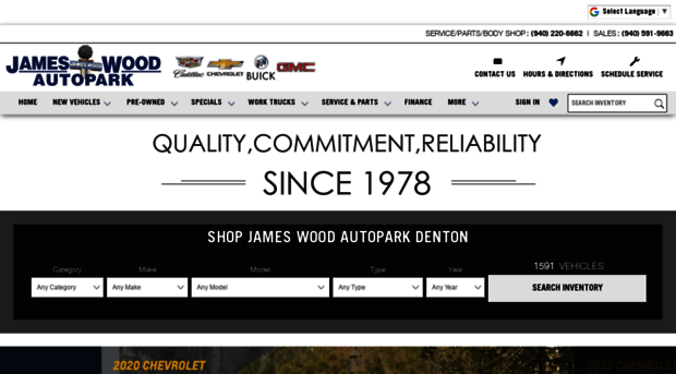 jameswoodautopark.com