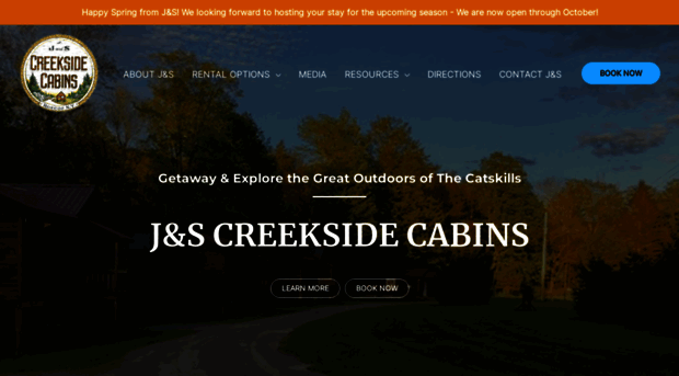 jandscreeksidecabins.com